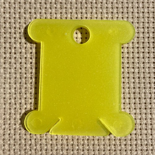 Yellow plastic cross - yellow, stitch