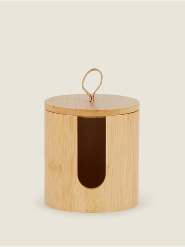 Bamboo makeup pad storage - bamboo,