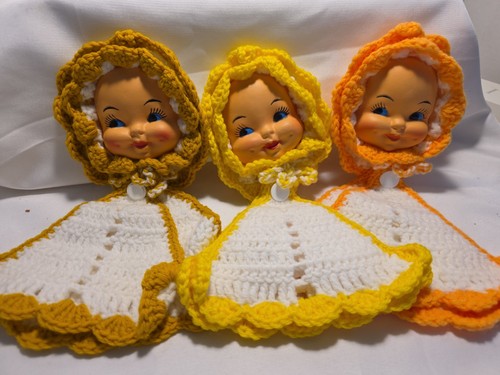 Vintage crochet pot holder - pot,