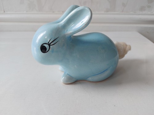 Vintage blue ceramic - vintage, bunny
