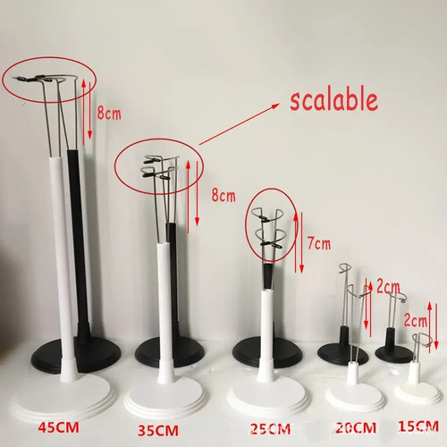 Adjustable metal doll bracket - metal,