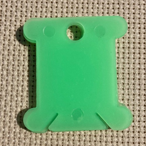 Green plastic cross stitch - plastic,