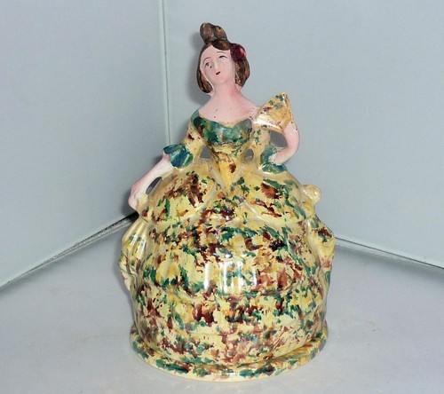 Ceramic crinoline lady powder - lady,