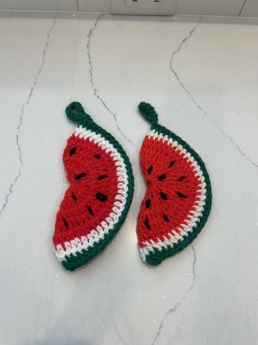 Vintage crochet watermelon - vintage,