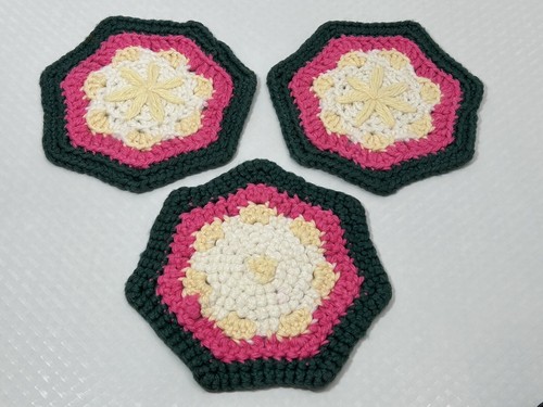 Set three granny - of, hexagon